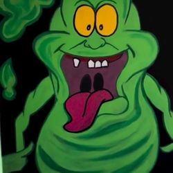 Slimer-Ghost Buster Painting