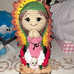 Hand Make Crochet Virgen De Guadalupe 