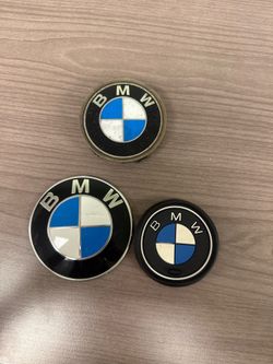 OEM BMW Roundel Emblem Badge Set & Wheel Center Cap (3 Pcs)