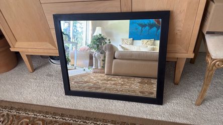 black frame mirror