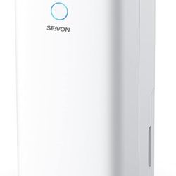 SEAVON 30 Pint Dehumidifiers for 2000 Sq. Ft Home Basement with Drain Hose, Dehumidifier with Auto and Manual Drainage,12 Hours Timer, Child Lock, Dry