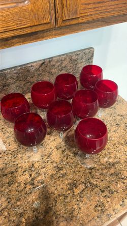 Elegant red wine glasses