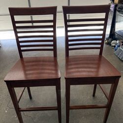 Brown wood stool - chair