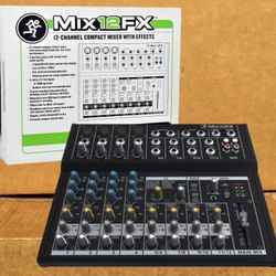 Mackie Compact 12 Channel Mixer FX Effects Mixboard XLR 1/4" RCA MIX12FX 🚨 Payment Options Available 🚨 No Credit Needed 🚨 