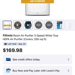 Air Purifier 250 Sq Feet