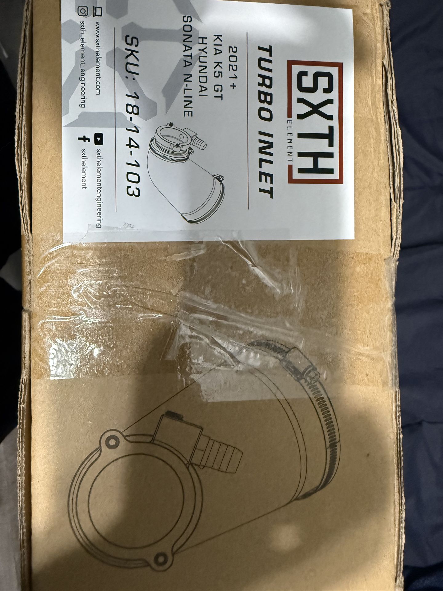 Kia K5 GT and 2.5L Sonata N-Line Turbo Inlet Pipe (V2.0)