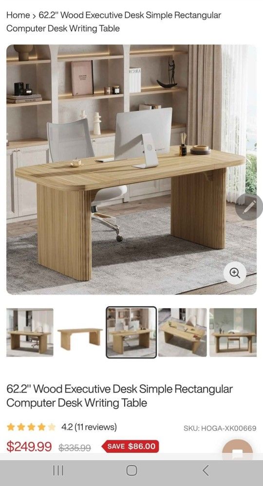 Wood Computer writing Desk