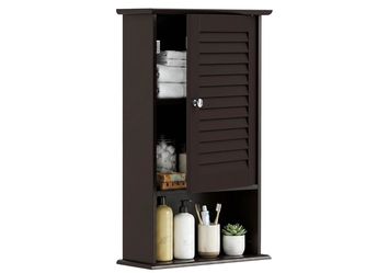 Wall Mounted Bathroom Cabinet Single Door Wooden Bathroom Wall Cabinet