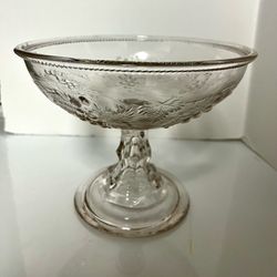 Early American Pressed glass compote