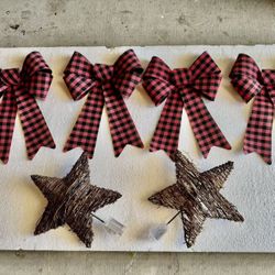 Christmas star Tree Toppers and Ribbons