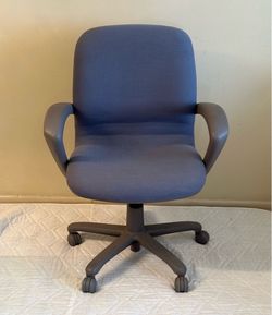 Vintage Very Well-Made Steelcase Sensor Leap Office Chair, Gray Blue