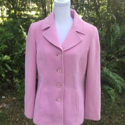 Ladys Coat, Pink Wool 