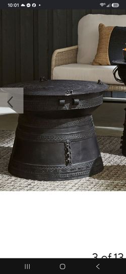 Pottery Barn Frog rain drum table
