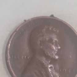 1944 Error Penny Off-center L On The Rim
