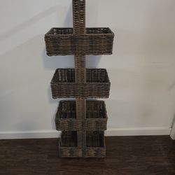 Rattan 4 Tier Organizer 