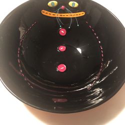 Dept 56  Black Halloween Bowl