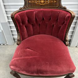 Antique Velvet Chair