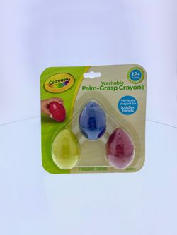 Crayola Washable Palm-Grasp Egg Shaped Crayons (3 Count)