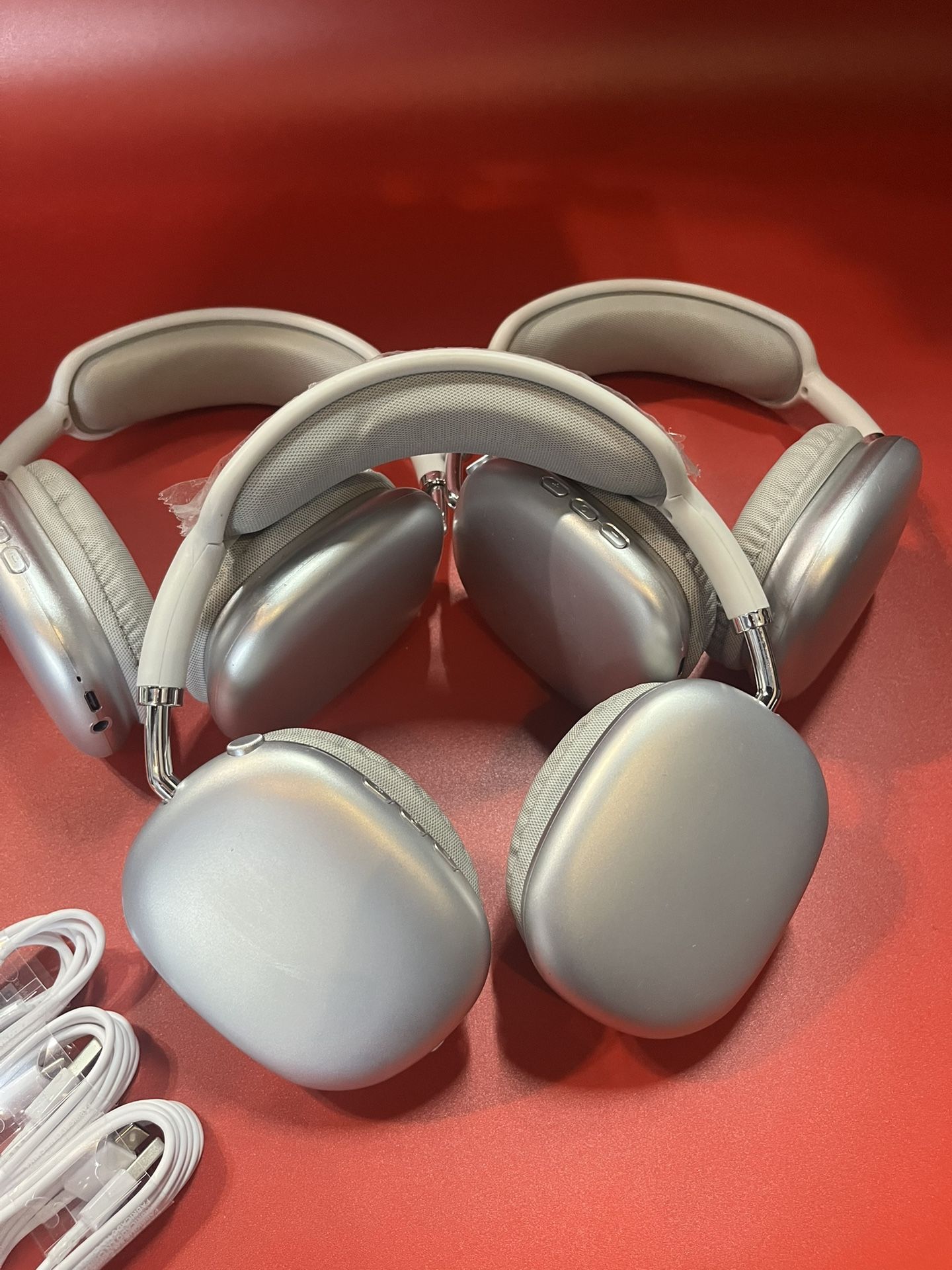 Lot of 3 HEADWEAR ZTOZ P9 wireless Bluetooth headphones-Silver 