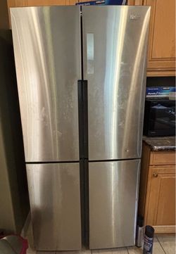 Haier 4-Door Stainless Steel Refrigerator/pick up after 9/18