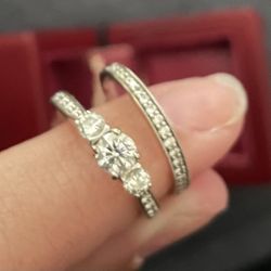 Engagement Ring And Wedding Set