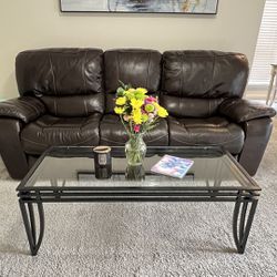 Cameron Brown Recliner + Extra  Couch 