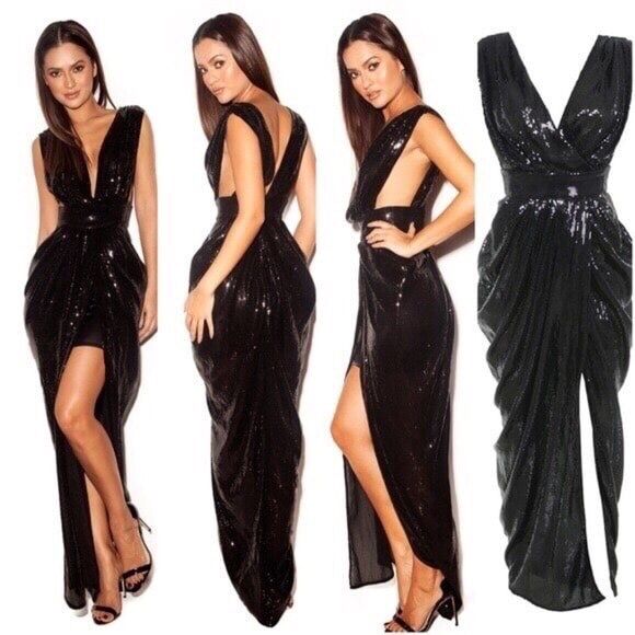 Long Evening gown dress (black)