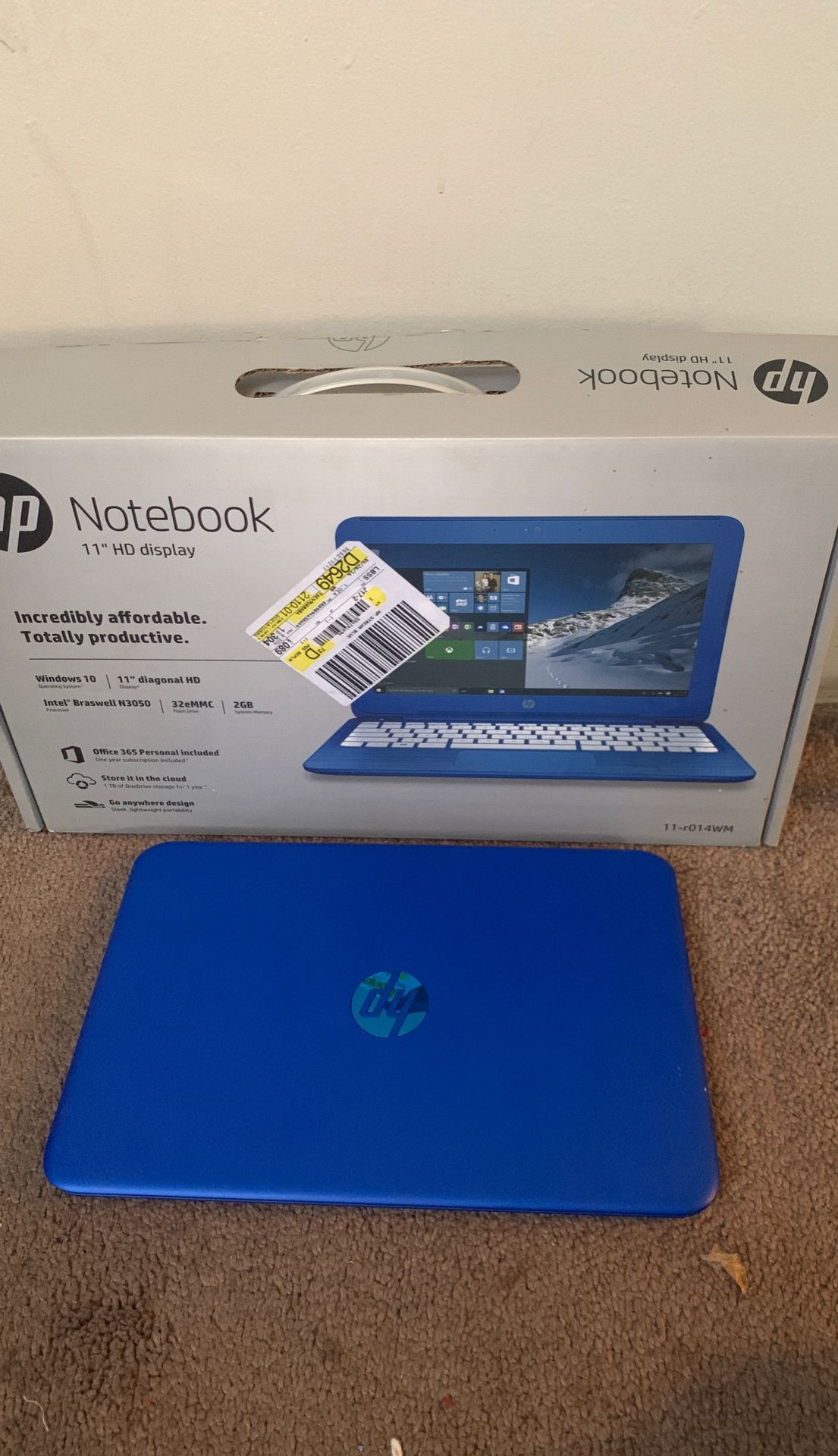 HP Notebook blue