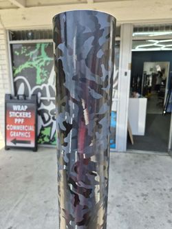 Camo black vinyl wrap by yard