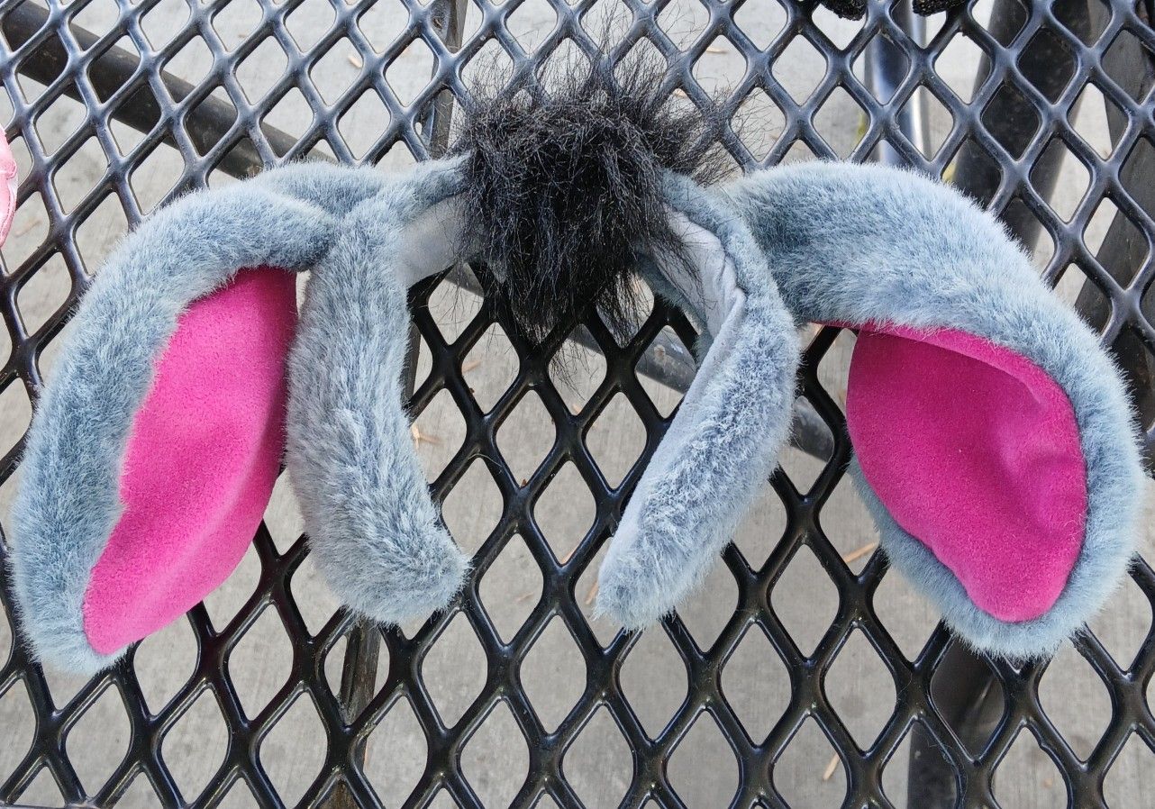 Disney Gray and Pink Plush Eeyore Ears Headband