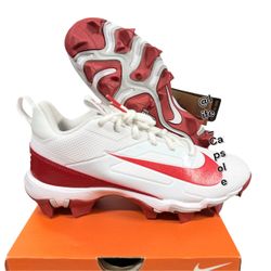 Size 6Y Nike Alpha Menace 4 Shark Football Cleats White Red Big Kids