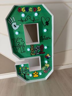Autism light number nine 4ft tall