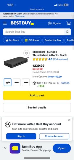 Surface Pro Thunderbolt 4 Dock