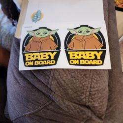 Baby Yoda Baby On Board Sticker