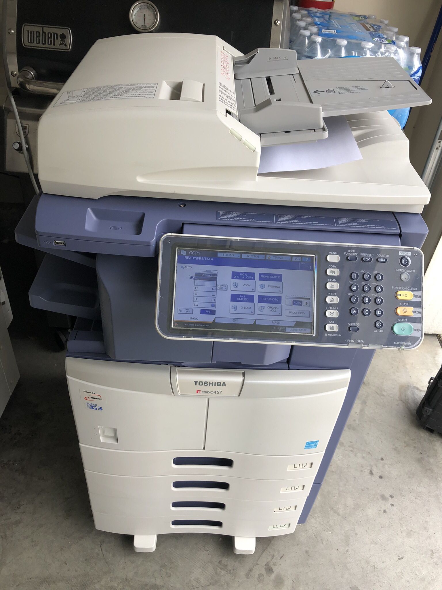 Toshiba Estudio 457 Mono Color Copier/print/scan/finisher