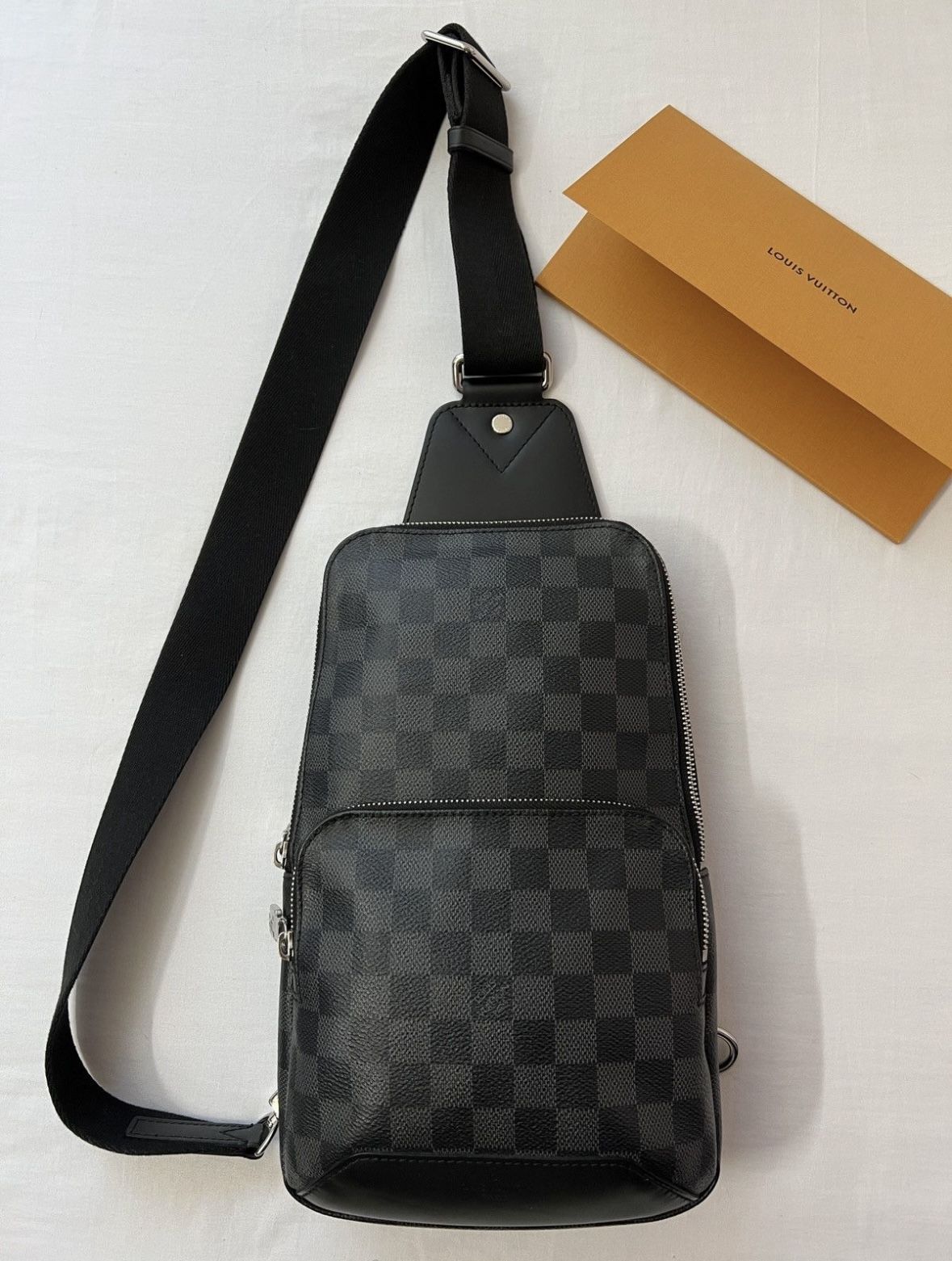Louis Vuitton Paris Graphite Avenue Sling Bag Men damier backpack shoulder black Cross Body
