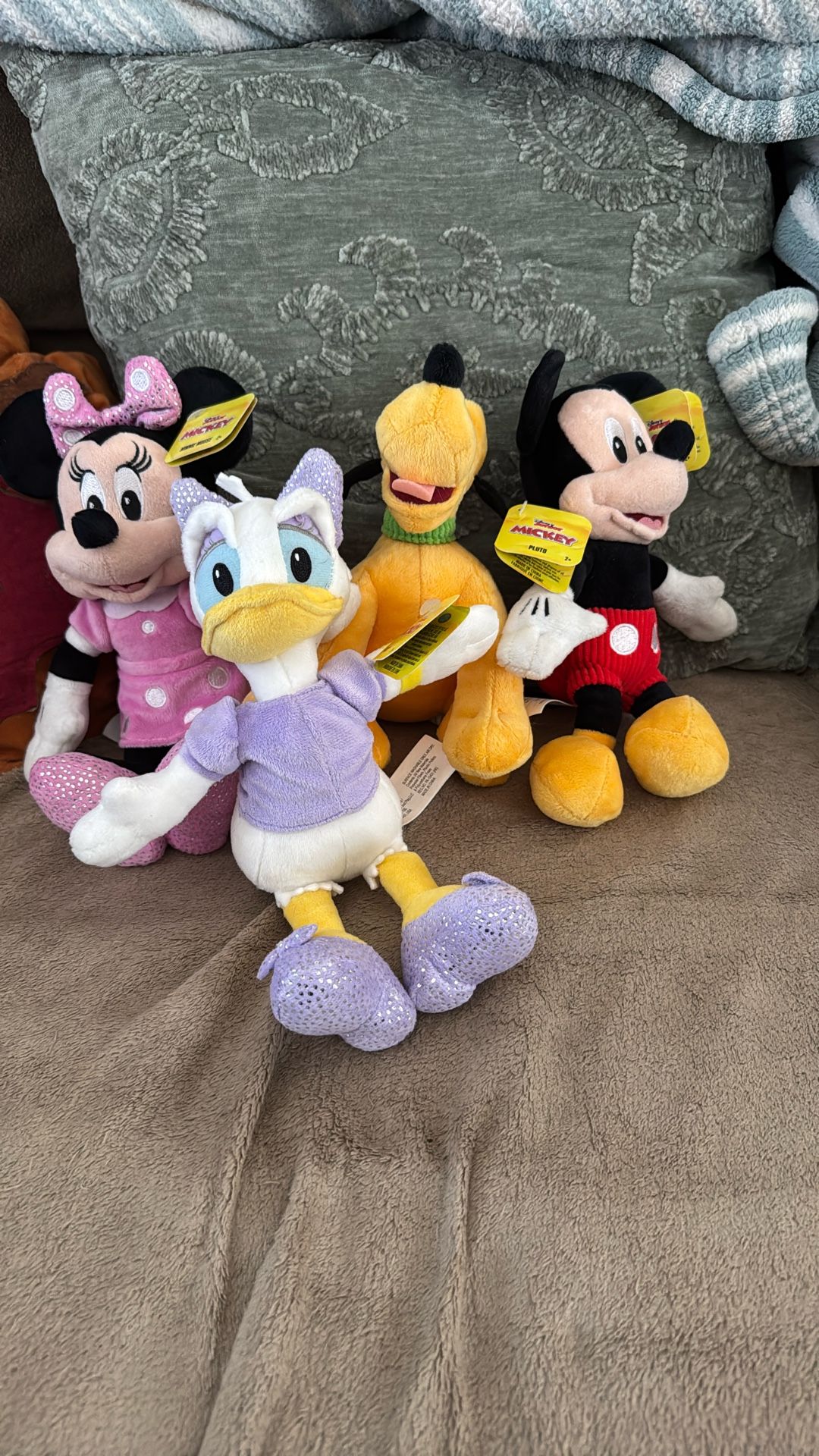Disney Stuffed Characters With Tags, Brand New