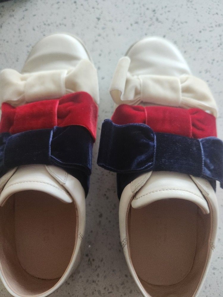 Gucci Shoes Slip On Ace Bow Sneakers White