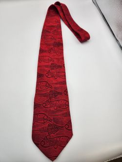 Harley-Davidson Men's Red Black Logo Silk Necktie Classic Width Ralph Marlin K4