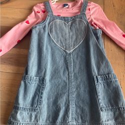 Old Navy Denim Heart Dress Size 3T