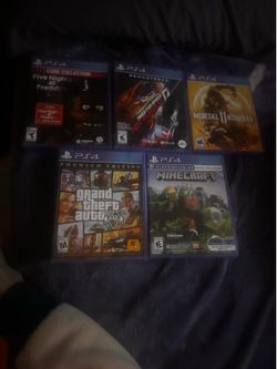 PS4 with games and controllers