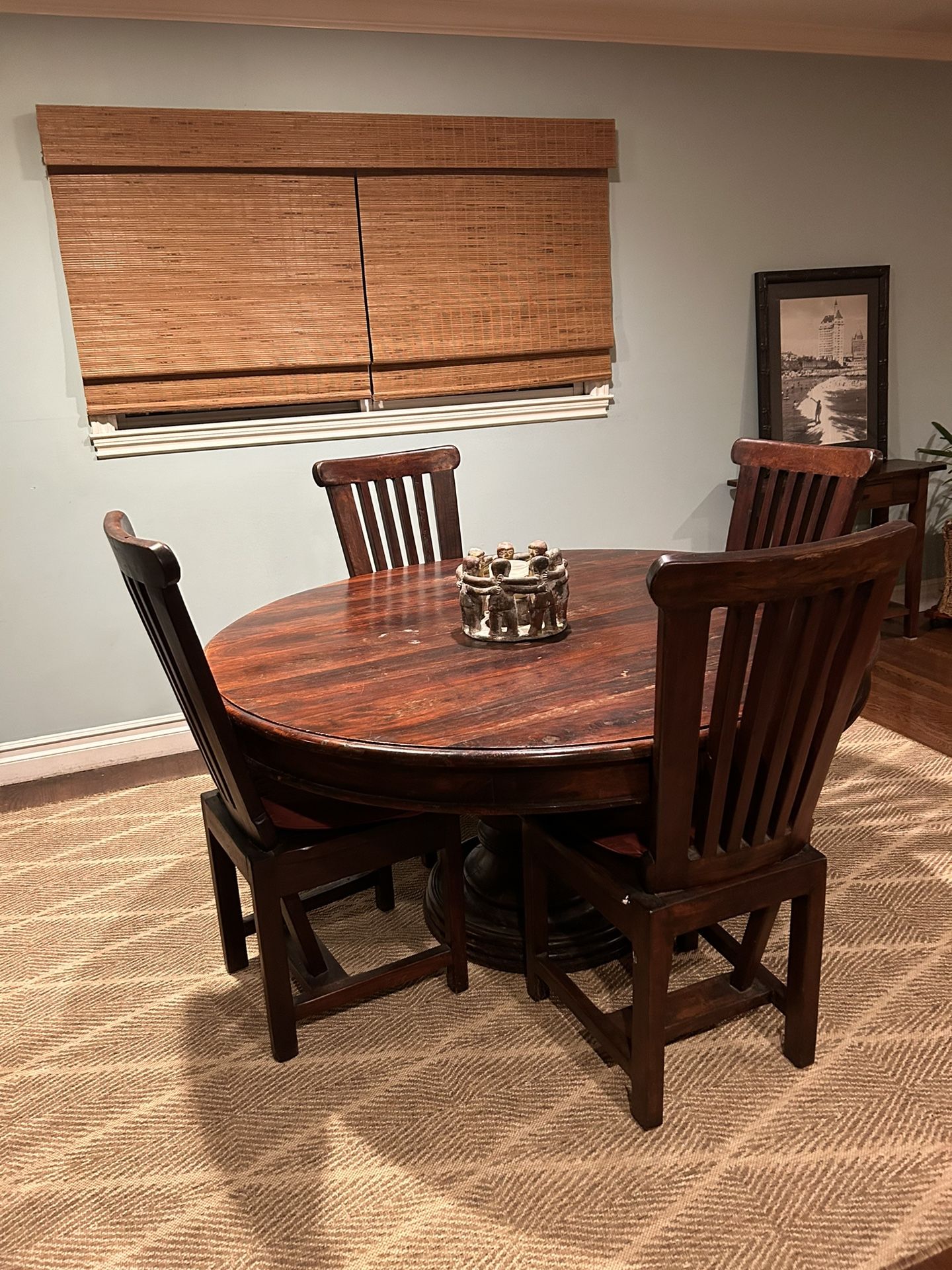 Wood Round Table & 4 Chairs for Sale in Long Beach, CA OfferUp