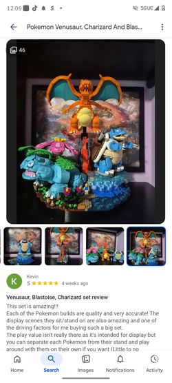 Pokemon Venusaur, Charizard And Blastoise Lego Set