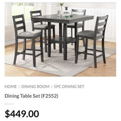 Counter Height Dining Table Set