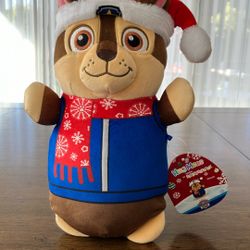 NWT Official PAW Patrol Chase Holiday HugMees Squishmallow.
