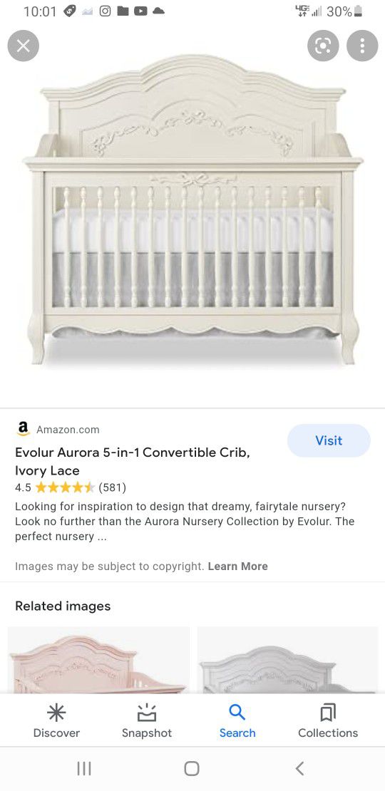 Beautiful White Crib Very Small Scratches Mattress Not Included 