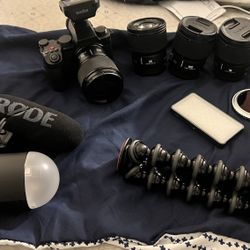 LUMIX S5iix With 4 Prime Lenses Rode Mic Gorilla Pod And Godox Flash