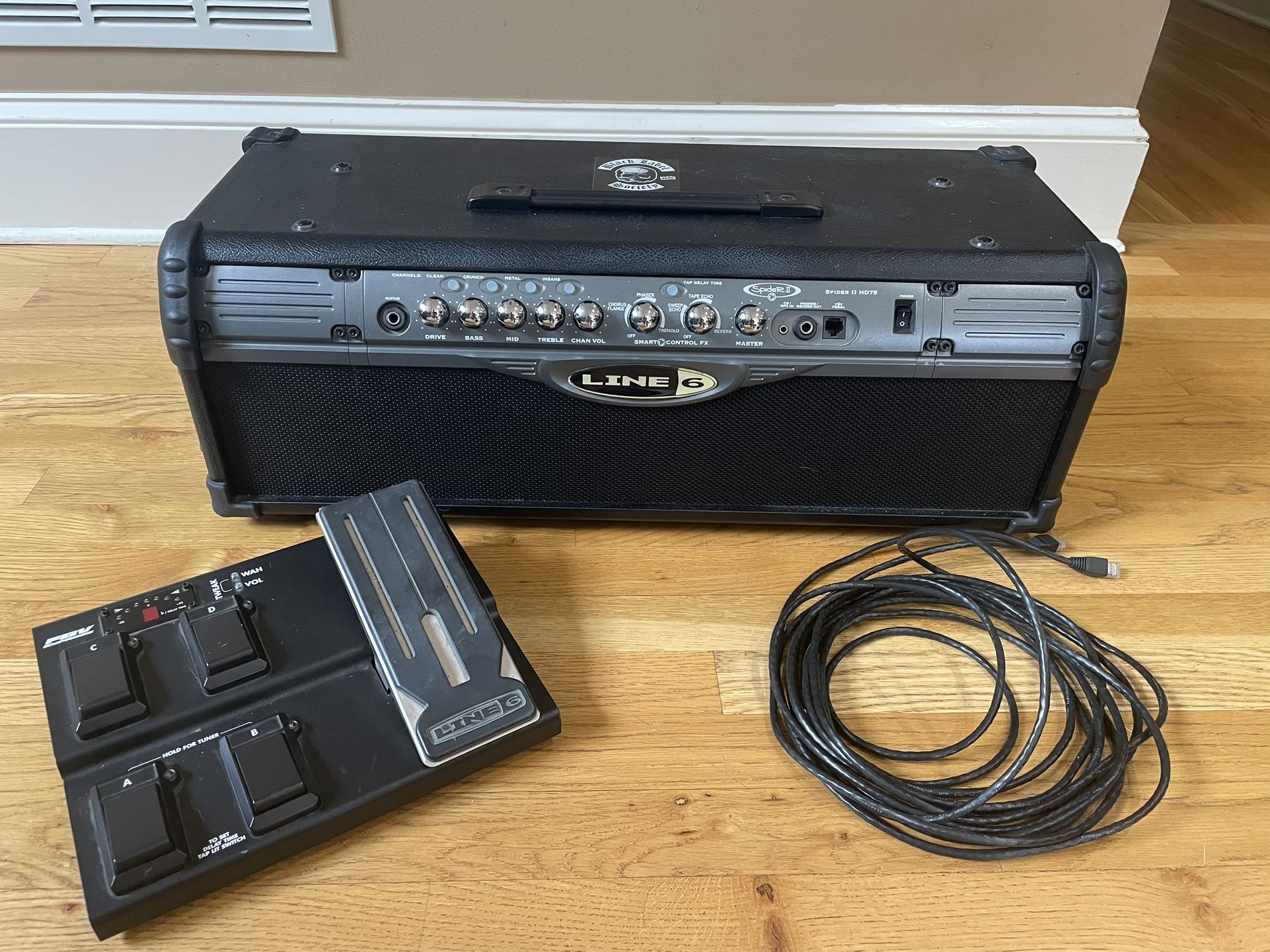 Line 6 Spider II HD75 Modeling Guitar Amp Head and Pedal
