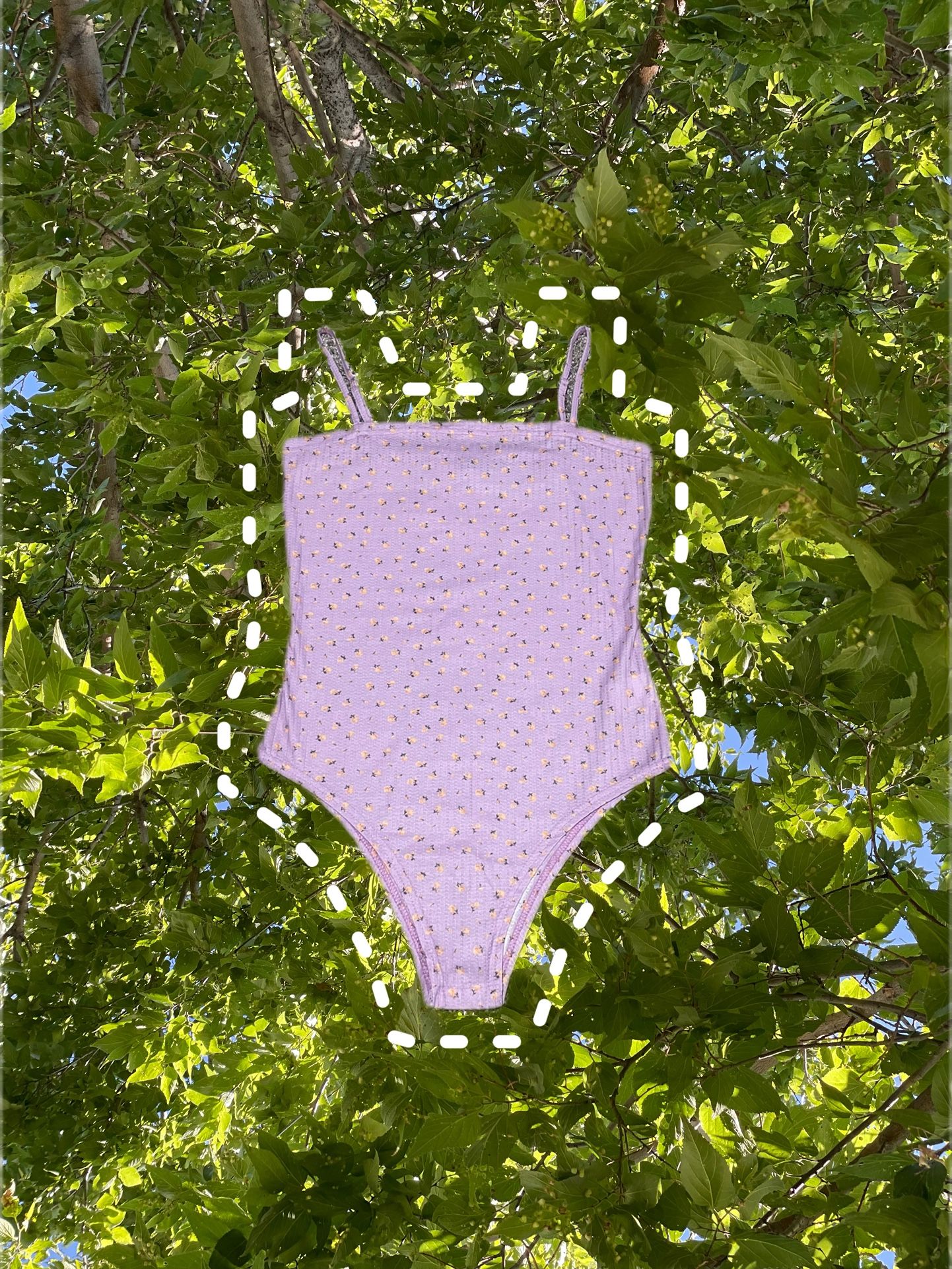 Shein lavender floral bodysuit