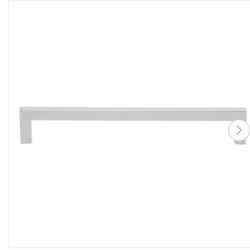 7-9/16 in. Center-to-Center Solid Square Slim Polished Chrome Cabinet Bar Pull (10-Pack)